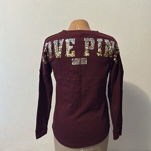 PINK - Maroon Long Sleeve Shirt